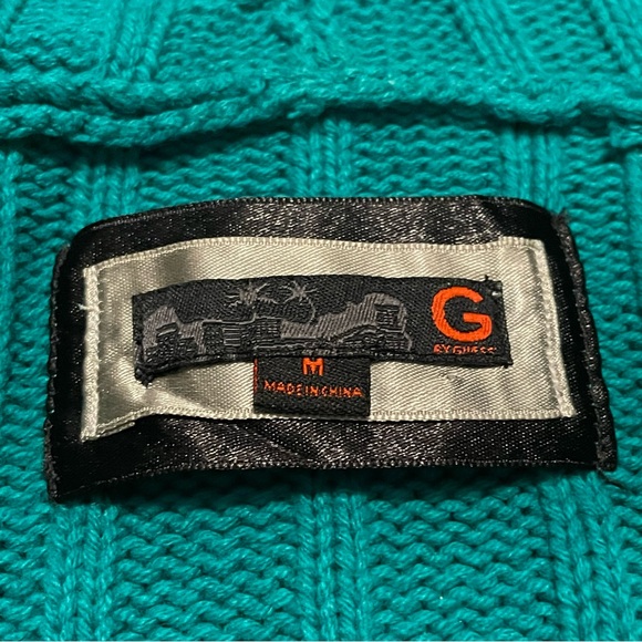 Y2K Green Cable Knit Hooded Cardigan Size M - Picture 5 of 7